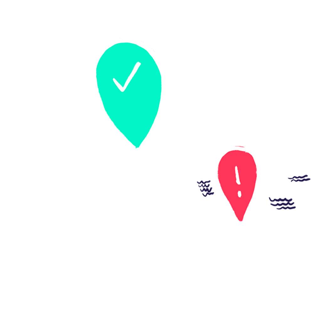 pin pointing the right location