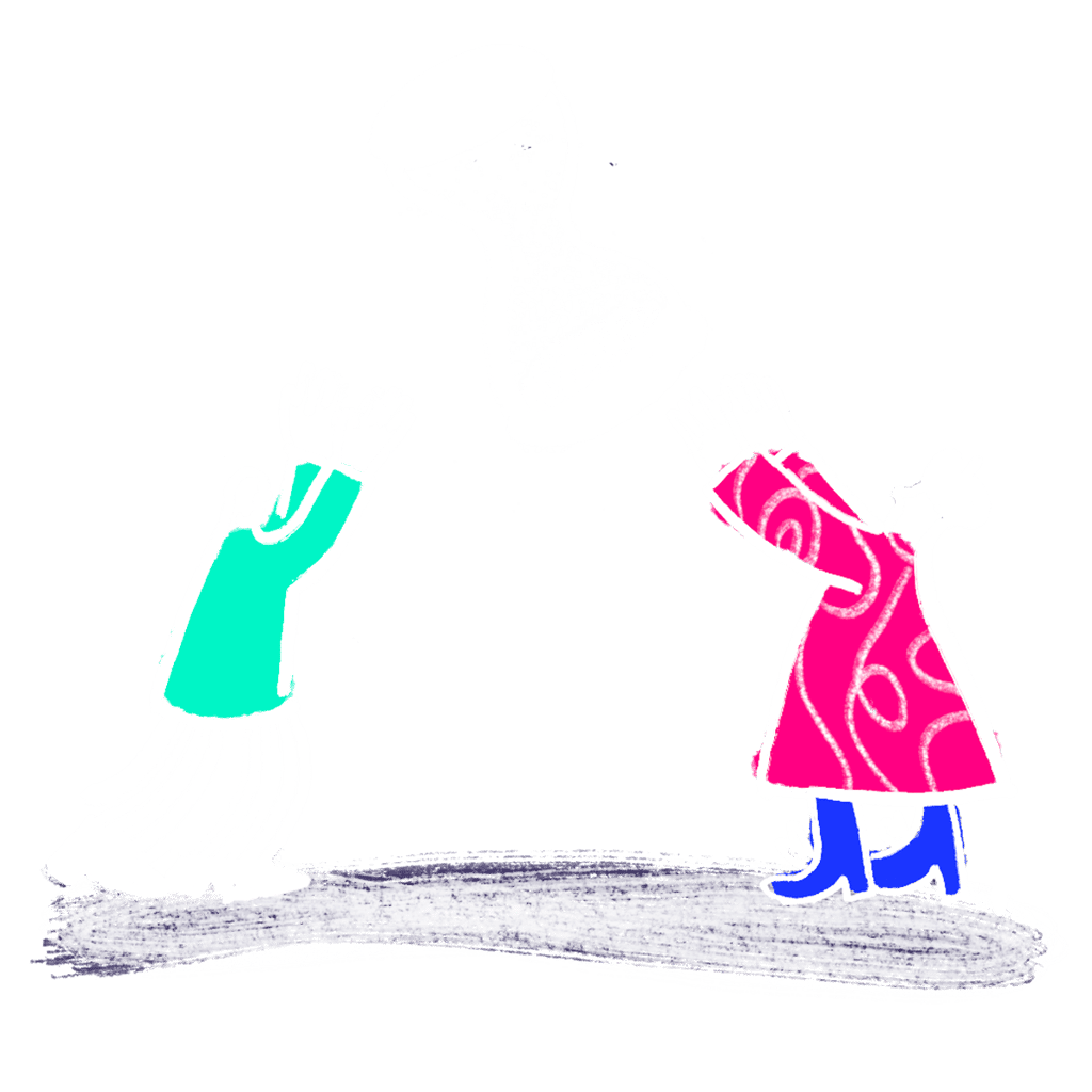two people share the hour glass