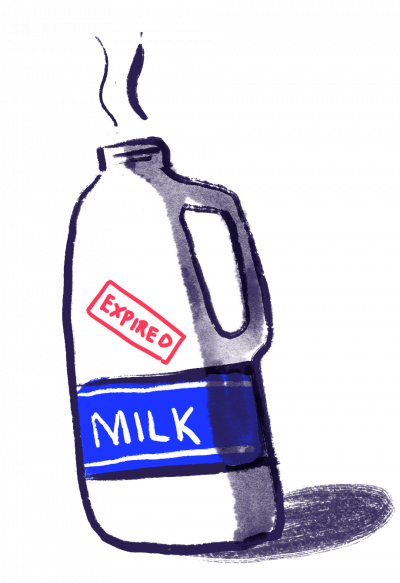 expired milk