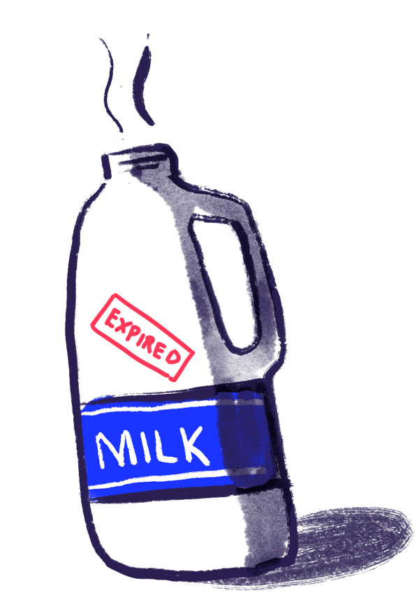 expired milk