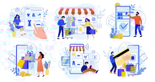 people buying online