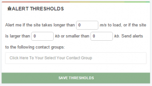 Set thresholds and get alerted when your site isn't performing how'd you like